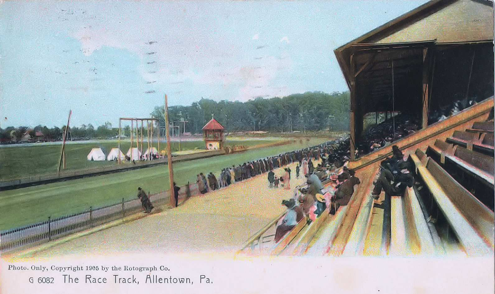 horse racing track grandstand