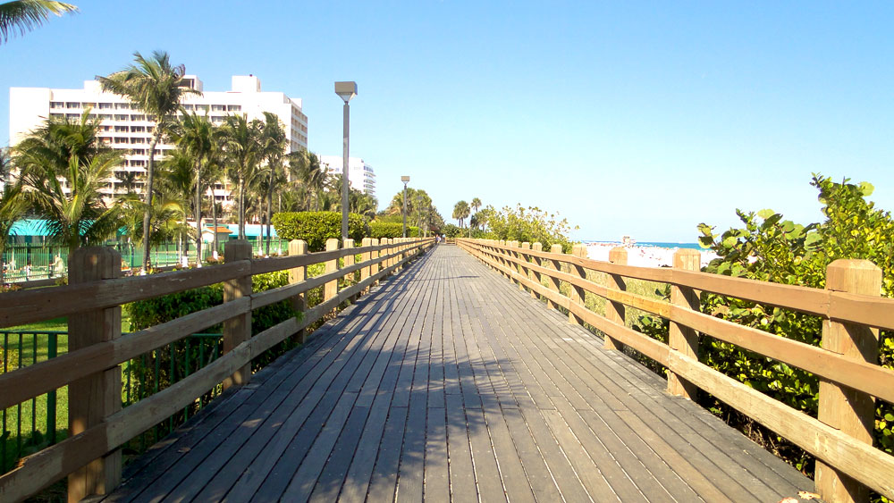 Florida beach boardwalk