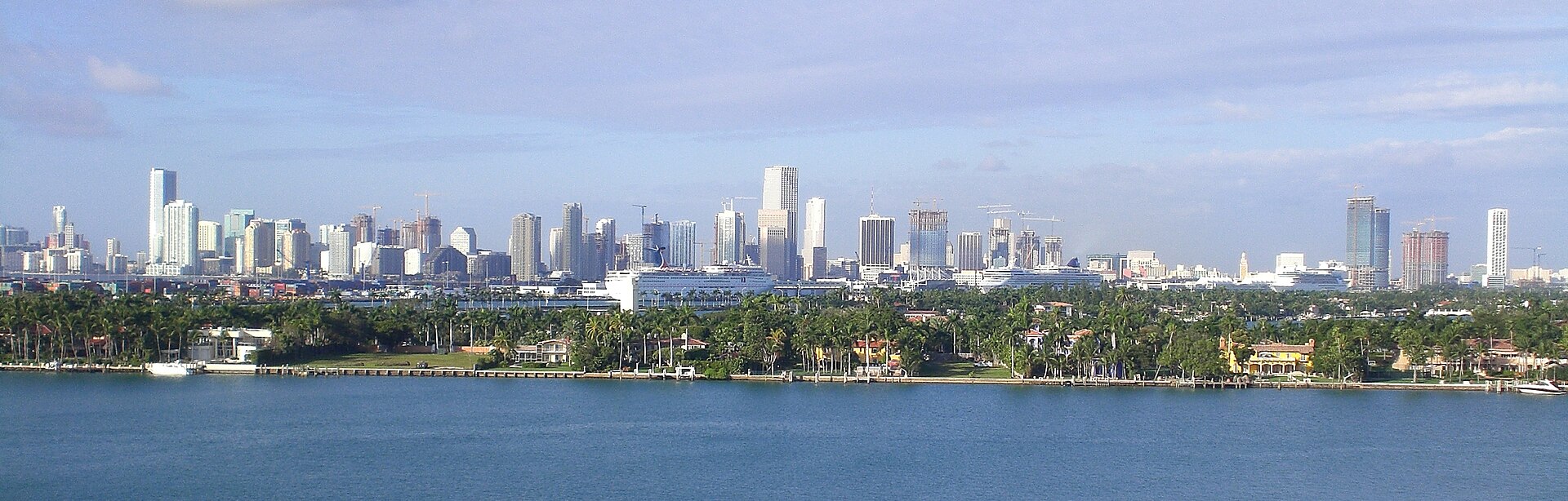 Miami skyline beach