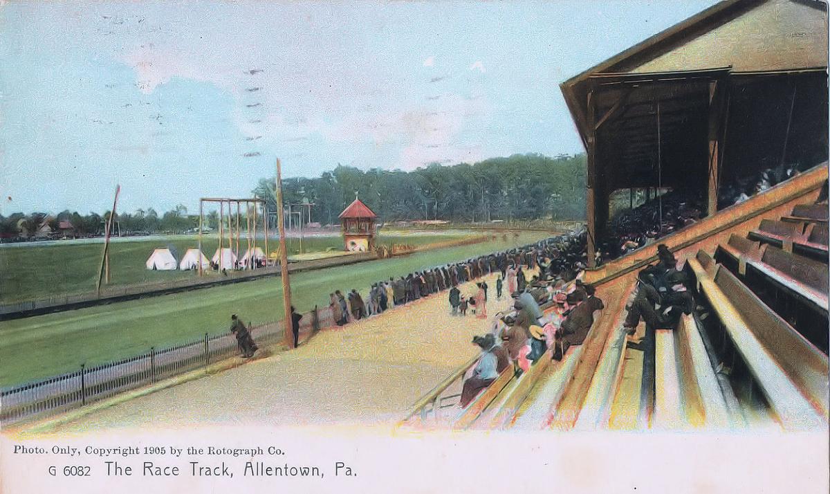 horse racing track grandstand